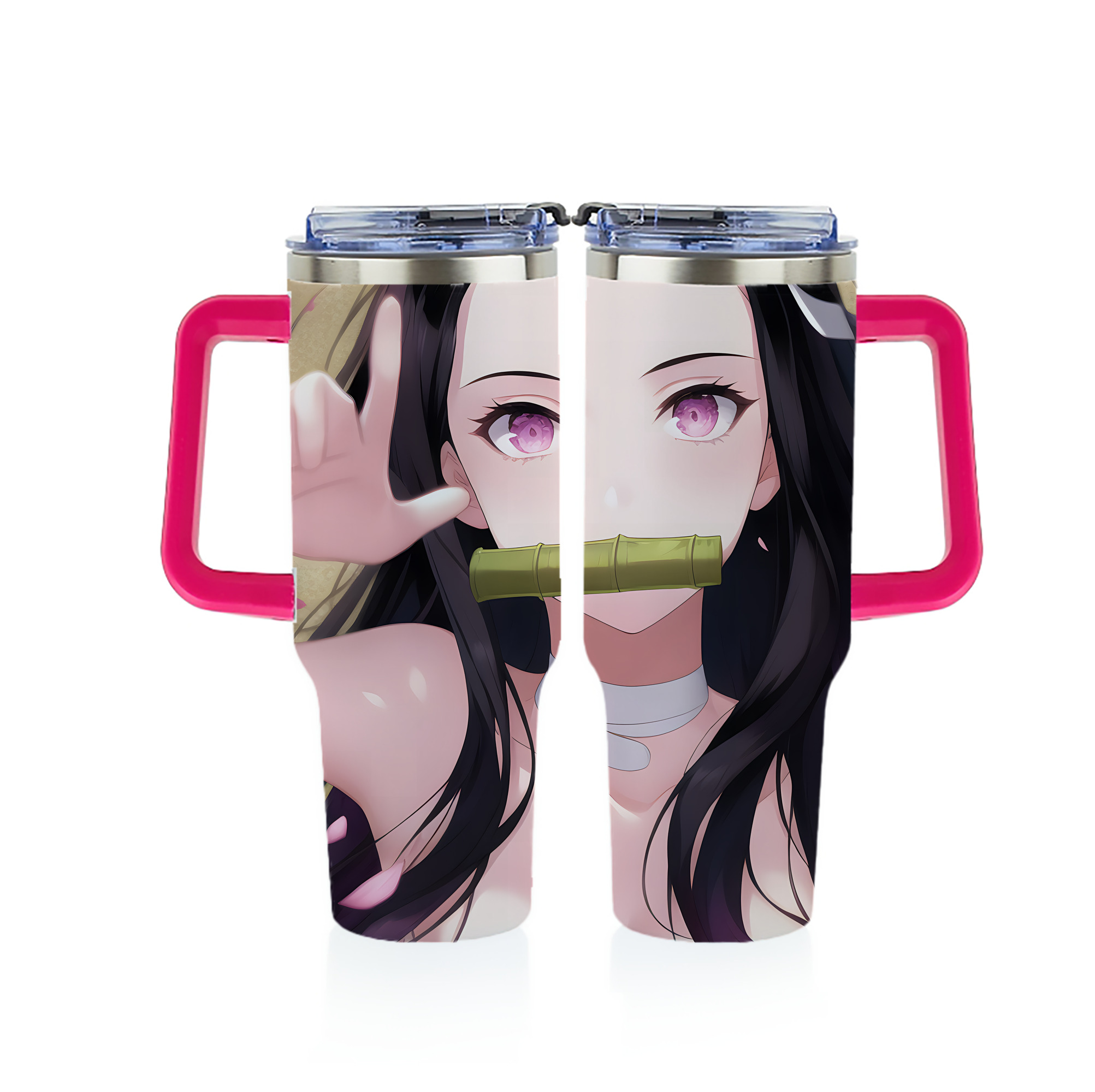 （画像用） 鬼滅の刃（きめつのやいば）竈門 禰󠄀豆子／かまど ねずこ Kamado Nezuko 1200ｍLフルプリント車用タンブラー